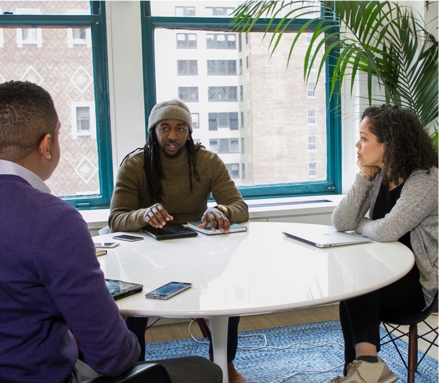 Small business team meeting